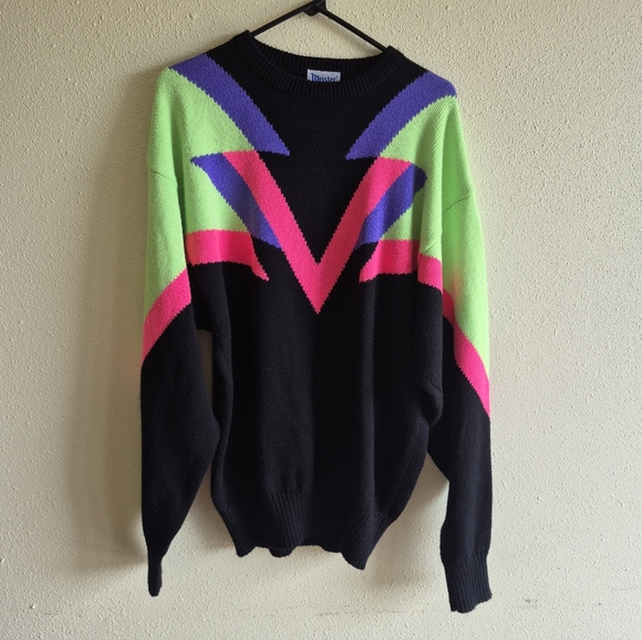 Meister Other - Vintage Meister Mens 90s Geometric Color Block Sweater Size XL